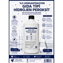 Adelaide Gıda Tipi Hidrojen Peroksit %3 Konsantrasyon (Analiz Sertifikalı)