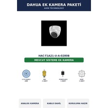 Dahua HAC-T1A21-U-A-0280B Ek Kamera Paketi 2mp Tak Çalıştır Kablo Dahil