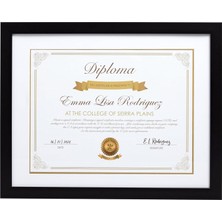 Kate & Milo Diploma Çerçevesi, Klasik Belge ve Sertifika Ekran Çerçevesi, Beyaz Mat Siyah, Mezun Hediye Fikirleri, Duvar Veya Masa Üstü Çerçeve