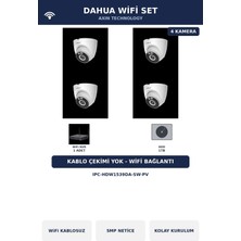 Dahua 4 Kameralı 5mp Wifi Kablosuz Kamera Seti Kablo Çekimsiz 1tb