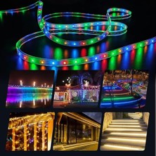 Büyük Pazar Store Forlfe 10 Metre Güneş Enerjili LED Şerit Işık, 20W 320 Lümen, IP65 Su Geçirmez, 8 Modlu Uzaktan Kumandalı, Otomatik Sensörlü Solar LED Aydınlatma, Bahçe Balkon Teras Dış Mekan Lambası (Rgb Çok Renkli)