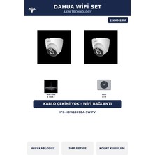 Dahua 2 Kameralı 3mp Wifi Kablosuz Kamera Seti Kablo Çekimsiz 1tb