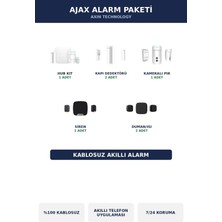 Ajax Kablosuz Alarm Seti Yangın + Güvenlik Kombine Paket