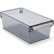 Büyük Pazar Store M-E27-10-25 Düzenleyici Raf, Dikdörtgen, 290X150X100 Mm, Şeffaf Siyah