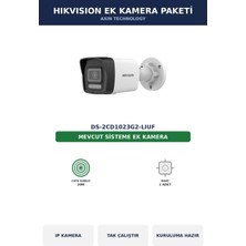 Hikvision DS-2CD1023G2-LIUF Ek Kamera Paketi 2MP Tak Çalıştır Kablo Dahil