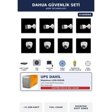 Dahua 8 Kameralı 5mp Ups'li Güvenlik Kamera Seti 5mp Full Color Sesli Dome+Bullet 2tb ~11 Gün Kayıt