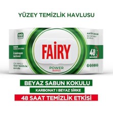 Şura Ticaret Çok Amaçlı Yüzey Temizlik Havlusu 100 Yaprak | Beyaz Sabun | Beyaz Sirke & Karbonat | 48 Saat Temizlik Etkili | Iz Bırakmayan Formül