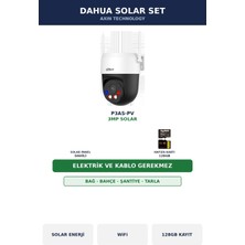 Dahua P3AS-PV 3mp Elektriksiz Solar Bağ/bahçe/şantiye Güvenlik Seti