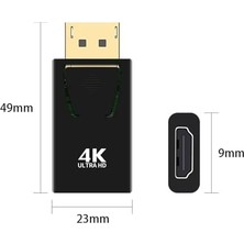 Şura Ticaret 4K 30Hz Displayport To HDMI Çevirici Dönüştürücü Adaptör