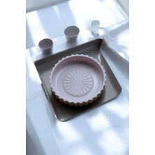 3 Parça Sert Plastik Banyo Seti/sıvı Sabunluk, Diş Fırçalık ve Katı Sabunluk-Toz Pembe