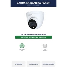 Dahua IPC-HDW1431V-SA-0280B-S6 Ek Kamera Paketi 4mp Tak Çalıştır Kablo Dahil
