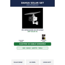 Dahua IPC-HFW2441DG-4G-SP-B-MAX 4mp Elektriksiz Solar 4g Akıllı Bahçe/şantiye Güvenlik Seti