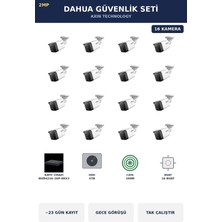 Dahua 16 Kameralı 2mp Güvenlik Kamera Seti Ip Poe Tak Çalıştır Bullet Dış Mekan 4tb ~23 Gün Kayıt