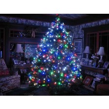 Büyük Pazar Store 10 Metre Fişli Rgb LED Işık Noel Yılbaşı Ağacı Işığı LED Ampül Çam Ağacı Balkon Merdiven Salon Yada Oda Süslemelerinde Kullanıma Uygun 220V Prizden Enerjisini Alır