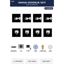 Dahua 8 Kameralı 5mp Güvenlik Kamera Seti 5mp Full Color Sesli Dome+Bullet 2tb ~11 Gün Kayıt