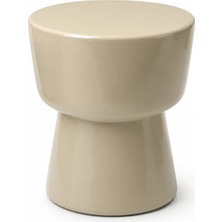 Dekoratif Lounge Yan Sehpa Taupe Çap 36 cm