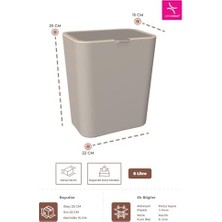 Gizmur Store Flıp Çöp Kovası - Kum Beji