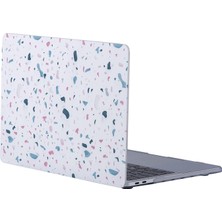 MacBook Air Kılıf 13 Inç A1369 A1466 ile Uyumlu 2010-2017 Eski Usbli Model | Darbeye ve Çizilmeye Dayanıklı Plastik Sert Koruyucu Kapak | Yüksek Kaliteli Terrazzonl Desenli Hard Case Beyaz