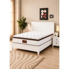 Yatakcım Loft Pedli Full Ortopedik Bel Destekli Yaylı Yatak (Kahve) 90X190
