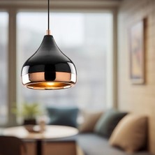 Luminoso Tekli Sarkıt Aydınlatma Metal Gövde Bakır Kaplama, Ev, Ofis, Cafe, Restoran Avizeleri, E27 Duy