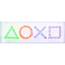 Paladone Playstation LED Neon Işık, Serbest Veya Duvara Monte Edilebilir, Oyuncular Için Oyun Odası Aksesuarı ve Dekorasyon