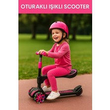 Empressco Işıklı 3 Tekerlekli Oturaklı Scooter, Eğlence ve Güvenle Kullanım
