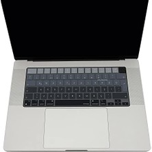 Gizmur Store MacBook Türkçe Q Klavye Koruyucu M1-M5 | A2681 A3113 A3240 A3449 A2442 A3426 A3434 A2485 A3429 | Air 13.6-15.3 Pro 14-16 Neo 13 | Silikon Keyboard Cover Touch Id Siyah Gri