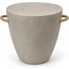 Lounge Halat Kulplu Dinlenme Taburesi D44 x H43 cm