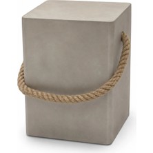 Lounge Halat Kulplu Kare Dinlenme Taburesi W35 x D35 x H47 cm