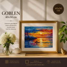 NT Pamuk Muline Goblen Işleme Panosu Seti Manzaralı 40X50 cm 15237