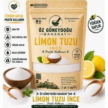 Öz Güneydoğu Baharat Limon Tuzu Ince 200 gr | %100 Doğal, Taze ve Katkısız (Gıda Tipi, Mutfak Kullanımı)