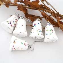 Gizmur Store 6 Adet Lüx Set Ağacı Süslemeleri Topları Topu Parti Asılı Top Yılbaşı Süsleri 6 cm Yeşil Yılbaşı Ağacı Süsü Beyaz
