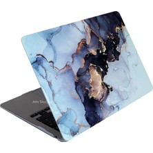 MacBook Air 13.6 Inç Mermer Desenli Kılıf A2681 A3113 A3240 A3449 M2 M3 M4 M5 Uyumlu Sert Kapak Hard Case Gri