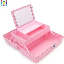 Şura Ticaret Caboodles Twilight Disco - On-The-Go Costmetic Organizer Makyaj ve Aksesuar Taşıma Çantası, Pembe Işıltılı