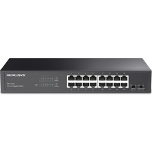 Gizmur Store MS116GS; 16-Port Gigabit Portlu, Metal Kasalı, Qos Özellikli, Kurulum Gerektirmeyen Tak ve Çalıştır Özellikli Switch