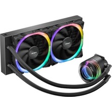 Antec Vortex 240 All-In-One Argb Cpu Sıvı Soğutucu, 240MM Radyatör, Intel ve Amd Soket Uyumlu, Antec Fusion Pwm Argb Fan, 3-Pin, 12V, Siyah