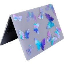 MacBook Air 13.6 Inç Papatya Desenli Kılıf A2681 A3113 A3240 A3449 M2 M3 M4 M5 Uyumlu Sert Kapak Hard Case Mor