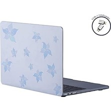 MacBook Pro 13 Çiçek Desenli Kılıf A1706 A1708 A1989 A2159 A2251 A2289 A2338 M1 M2 Uyumlu Baskılı Sert Kılıf Ince Hafif Koruyucu Kapak Açık Mavi