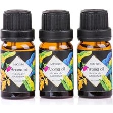 Gizmur Store 3’lü Esansiyel Uçucu Yağ 3X10ML Gardenia Kokulu Buhurdanlık Yağı Set, Difüzör, Banyo ve Oda Kokusu