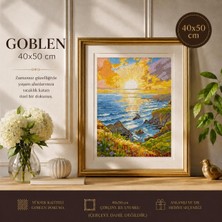 NT Pamuk Muline Goblen Işleme Panosu Seti Manzaralı 40X50 cm 15234