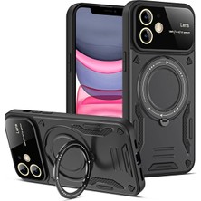 Uray Store Apple iPhone 11 Kılıf Joy Lens Standlı Kapak - Siyah