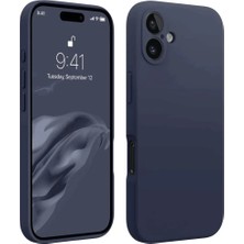Uray Store Apple iPhone 16 Kılıf First Silikon - Lacivert