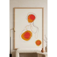 Tontilika Soyut Siluetler Minimalist 1. Kalite Ahşap Çerçeveli Tablo