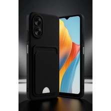 Uray Store Oppo A38 Kılıf Kelvin Kartvizitli Silikon - Siyah
