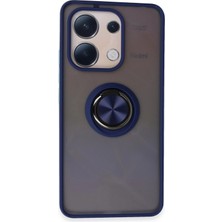 Uray Store Xiaomi Redmi Note 13 4g Kılıf Montreal Yüzüklü Silikon Kapak - Lacivert