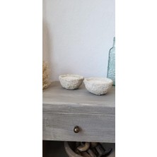 Hype Store El Yapımı Ufak Boy Beton Mum, 2 Fitilli, Çap 10 cm Yükseklik 4 Cm, Dekoratif Ev Aksesuarı