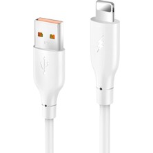 Uray Store Konfulon DC64 USB To Lightning 1m 3.0A Hızlı Şarj Kablo - Beyaz