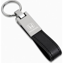SAVEK Honda Anahtarlık Metal Deri Honda Logolu Anahtarlık, 12CM x 2 cm Boyut, Şık Hediyelik Araç Aksesuar