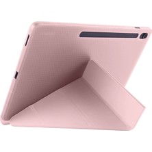 Uray Store Apple iPad Pro 11 (2024) Kılıf Kalemlikli Hugo Tablet Kılıfı - Rose Gold