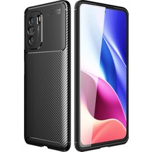 Uray Store Xiaomi Poco F3 Kılıf Auto Focus Karbon Kapak - Siyah